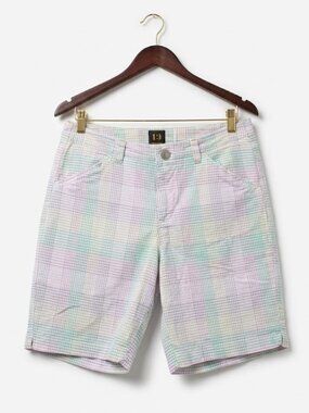 Lee Pastel Plaid Bermuda Shorts - Size 12M